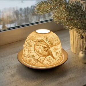 Winter Robin Bird Fairy Lamp Lithophane